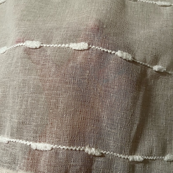 Brand new pair of Semi sheer beige Farmhouse textured curtain panels 38x84 - Picture 8 of 8